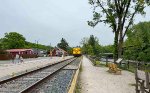 CVSR 6777 passes the depot with northbound passengers.